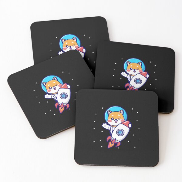 Item preview, Cute Shiba Inu Astronaut Hugging Rocket In Space designed and sold by Shichiro	 ilang.