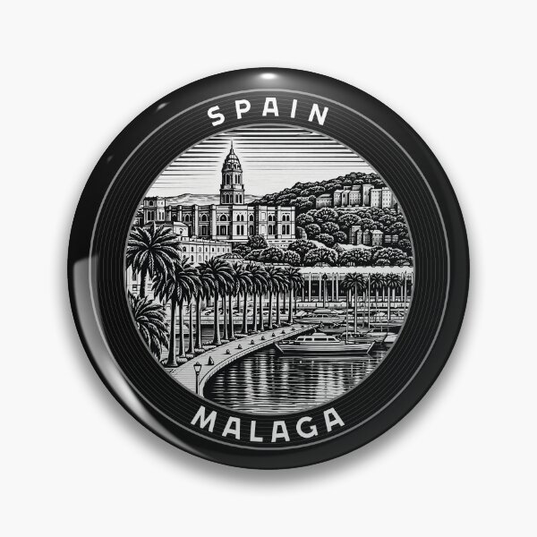 Artikelvorschau, Linolschnitt-Stil aus Malaga, Spanien entworfen und verkauft von Thistle-TShop.