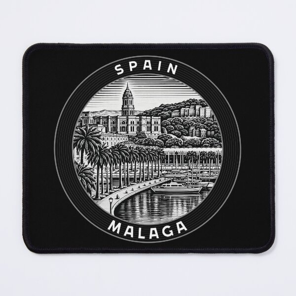 Item preview, Malaga Spain Linocut Style designed and sold by Thistle-TShop.