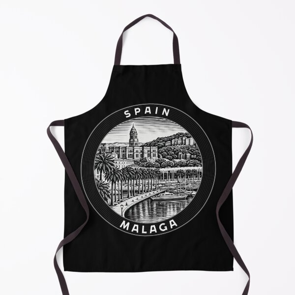 Item preview, Malaga Spain Linocut Style designed and sold by Thistle-TShop.