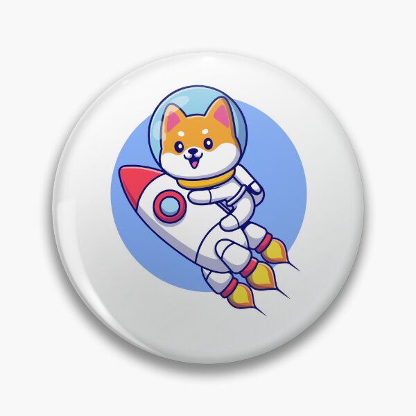 Item preview, Cute Shiba Inu Astronaut Riding Rocket Ship designed and sold by Shichiro	 ilang.