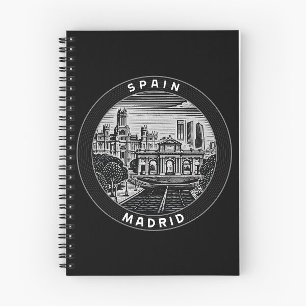 Item preview, Madrid, España, estilo linograbado designed and sold by Thistle-TShop.