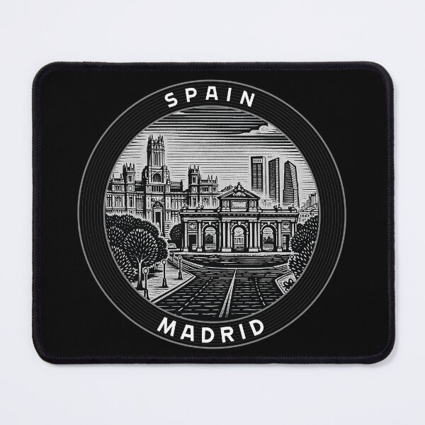 Item preview, Madrid Spain Linocut Style designed and sold by Thistle-TShop.