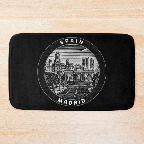 Item preview, Madrid Spain Linocut Style  designed and sold by Thistle-TShop.