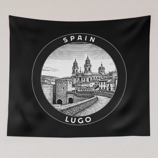 Item preview, Lugo Spain Linocut Style  designed and sold by Thistle-TShop.
