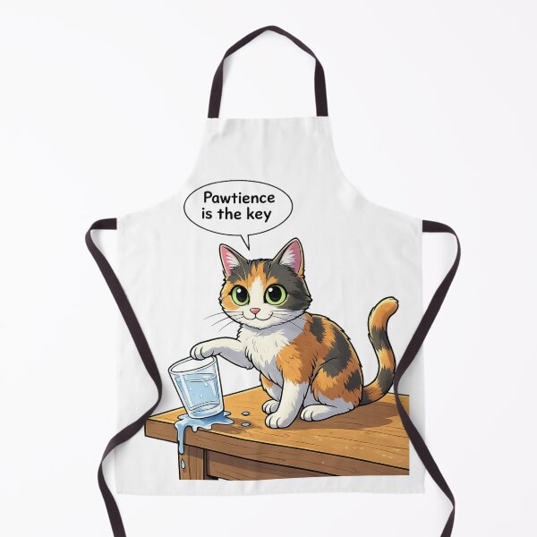 Item preview, Pawtience Is The Key - Funny Calico Cat - Sassy Kitten Spilling Water Chaos designed and sold by DailyStruggleCo.
