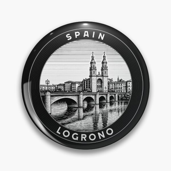 Item preview, Logrono Spain Linocut Style  designed and sold by Thistle-TShop.