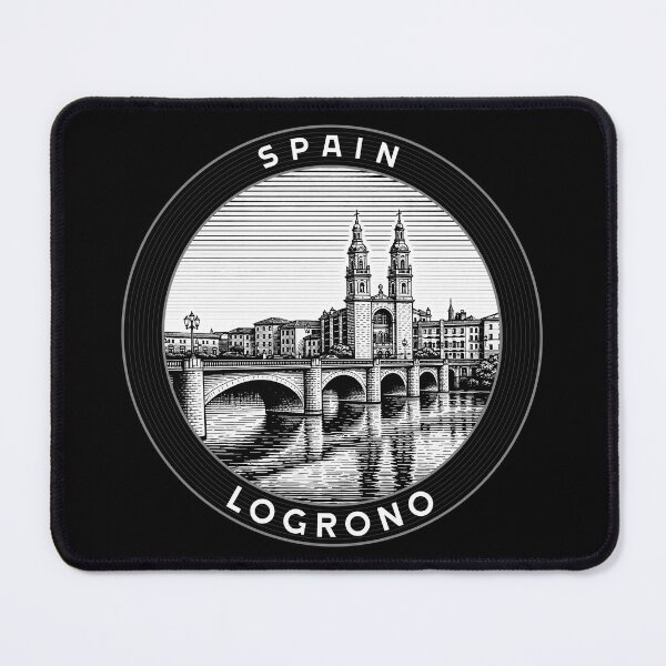 Item preview, Logrono Spain Linocut Style designed and sold by Thistle-TShop.