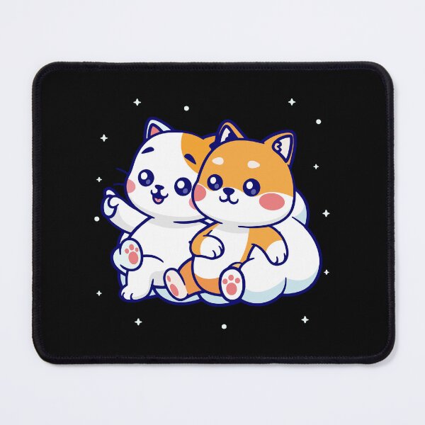 Item preview, Cute Cat And Shiba Inu Best Friends In Space designed and sold by Shichiro ilang.