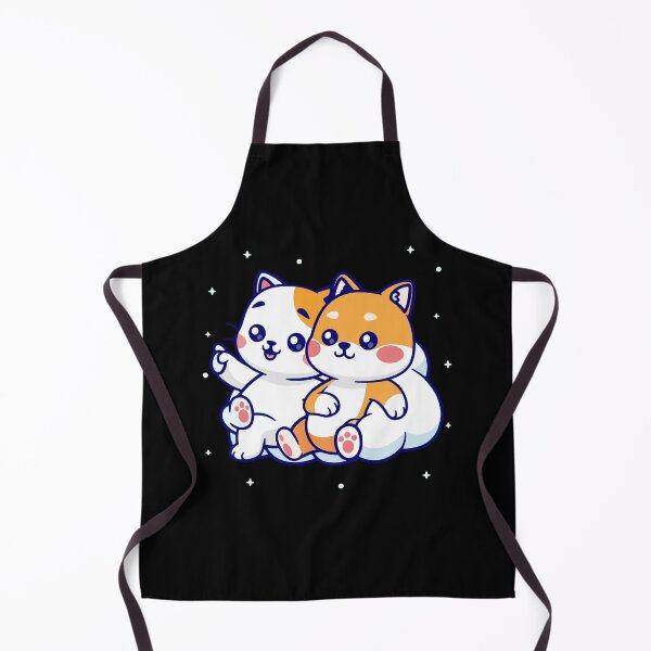 Item preview, Cute Cat And Shiba Inu Best Friends In Space designed and sold by Shichiro	 ilang.