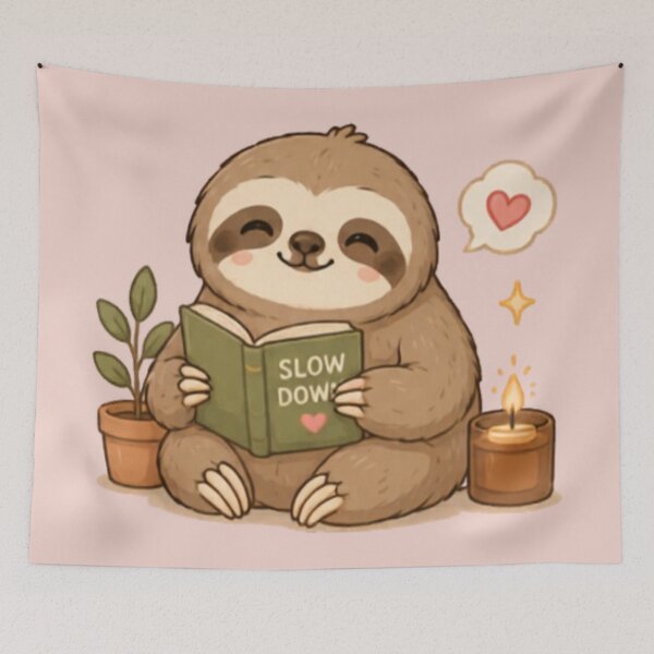 Item preview, Cute Book worm Sloth designed and sold by MellowMunchkins.