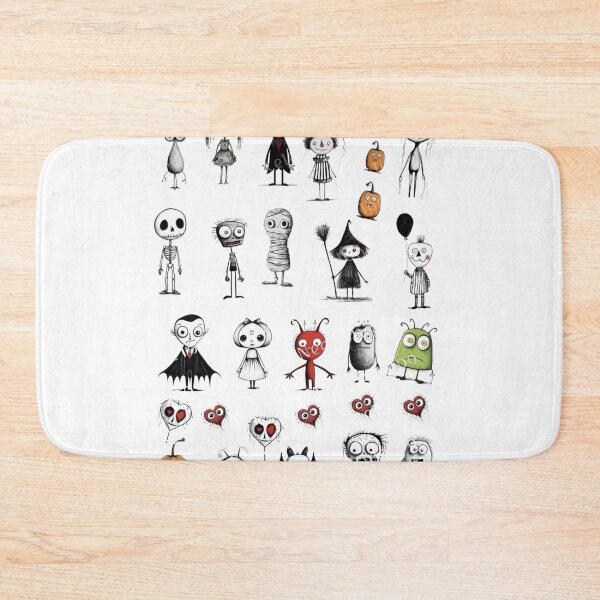 Item preview, Cute Creepy Halloween Characters Tim Burton Style Gothic Cartoon designed and sold by gokhanuzen.