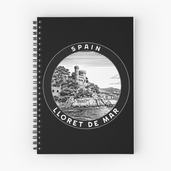 Aperçu de l'œuvre Lloret de Mar Espagne Style Linocut  créée et vendue par Thistle-TShop.