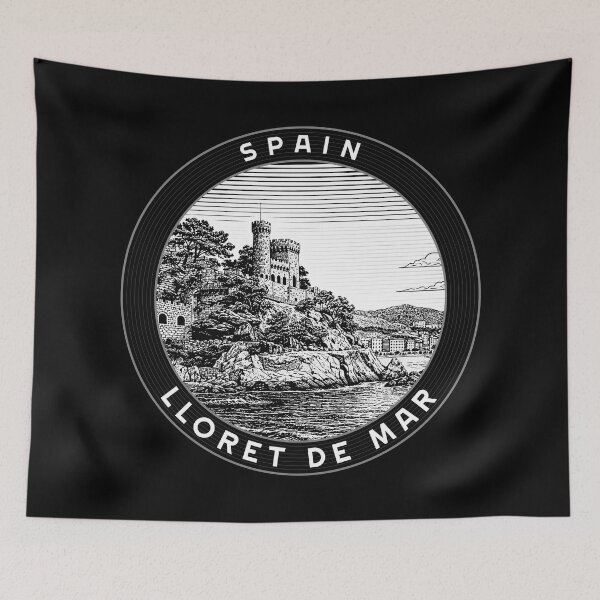 Item preview, Lloret de Mar Spain Linocut Style  designed and sold by Thistle-TShop.