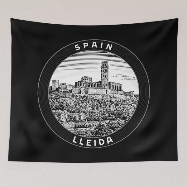 Item preview, Lleida Spain Linocut Style  designed and sold by Thistle-TShop.
