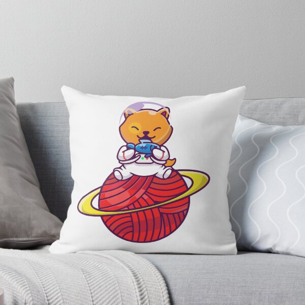 Item preview, Cute Astronaut Cat Sitting On Yarn Ball Planet designed and sold by Shichiro	 ilang.