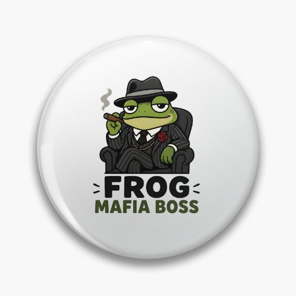 Item preview, Frog Mafia Boss Funny Mobster Frog Cartoon Meme designed and sold by vecart34.