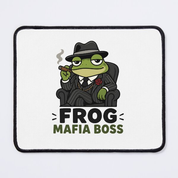 Item preview, Frog Mafia Boss Funny Mobster Frog Cartoon Meme designed and sold by vecart34.