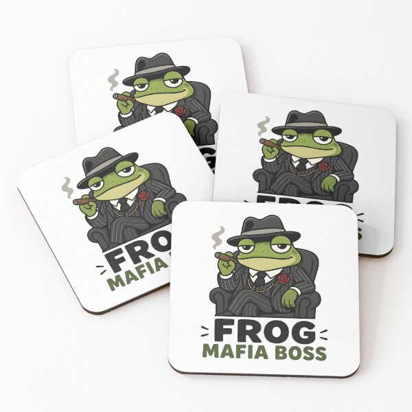 Item preview, Frog Mafia Boss Funny Mobster Frog Cartoon Meme designed and sold by vecart34.
