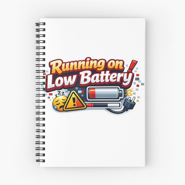 Item preview, Running on Low Battery Sticker designed and sold by BrightMindPrint.