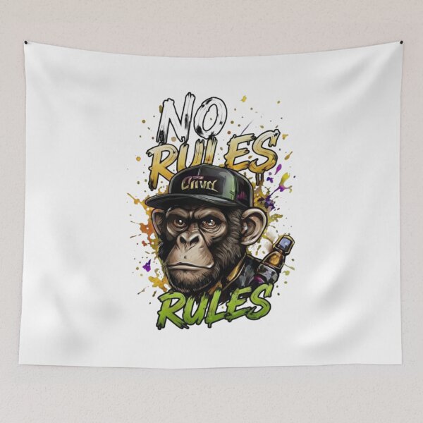 Item preview, No Rules Urban Monkey Design with Cap designed and sold by Ahmedsyde.