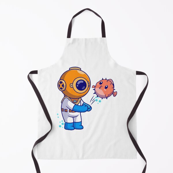 Item preview, Cute Deep Sea Scuba Diver With Pufferfish designed and sold by Shichiro ilang.