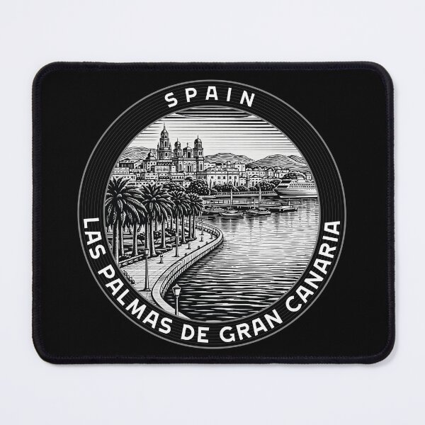Item preview, Las Palmas de Gran Canaria Spain Linocut Style  designed and sold by Thistle-TShop.