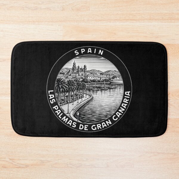 Item preview, Las Palmas de Gran Canaria Spain Linocut Style  designed and sold by Thistle-TShop.