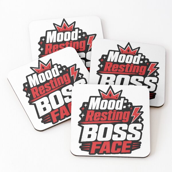 Item preview, Mood: Resting Boss Face Bold Text designed and sold by StickyGuys.