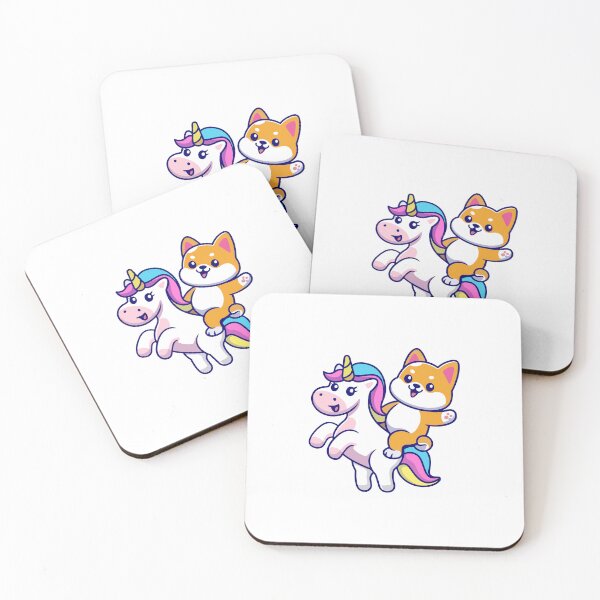 Item preview, Cute Shiba Inu Riding Magical Rainbow Unicorn designed and sold by Shichiro	 ilang.