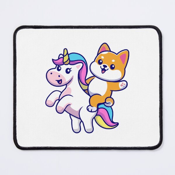 Item preview, Cute Shiba Inu Riding Magical Rainbow Unicorn designed and sold by Shichiro	 ilang.