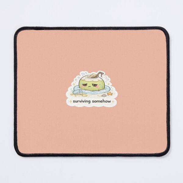 Item preview, Surviving Somehow Cute Coconut Sticker | Funny Burnout Summer Kawaii Meme designed and sold by Qingtian814.