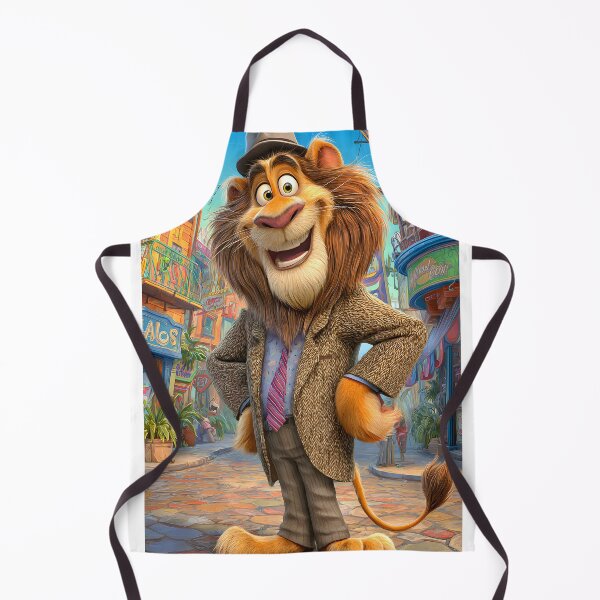 Item preview, Charming Lion in Stylish Attire on Colorful Street designed and sold by Artessie.
