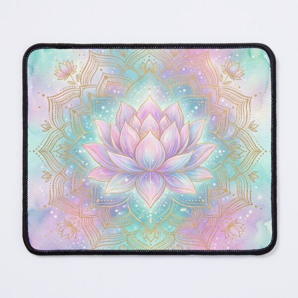 Item preview, Pastel Watercolor Lotus Mandala with Gold Accents designed and sold by higgins5.