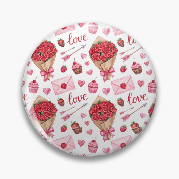 Item preview, Watercolor Valentines Day Love Letter - Cute Coquette Heart Pattern designed and sold by FlatInkStudio.