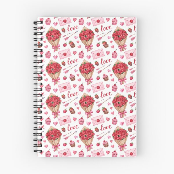 Item preview, Watercolor Valentines Day Love Letter - Cute Coquette Heart Pattern designed and sold by FlatInkStudio.