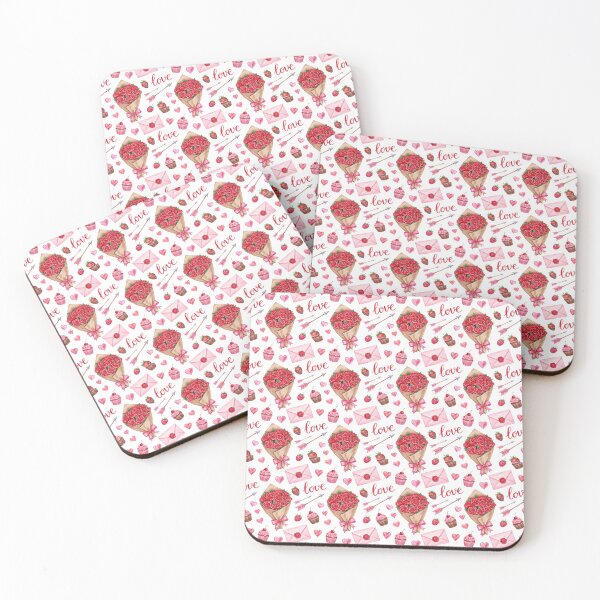 Item preview, Watercolor Valentines Day Love Letter - Cute Coquette Heart Pattern designed and sold by FlatInkStudio.