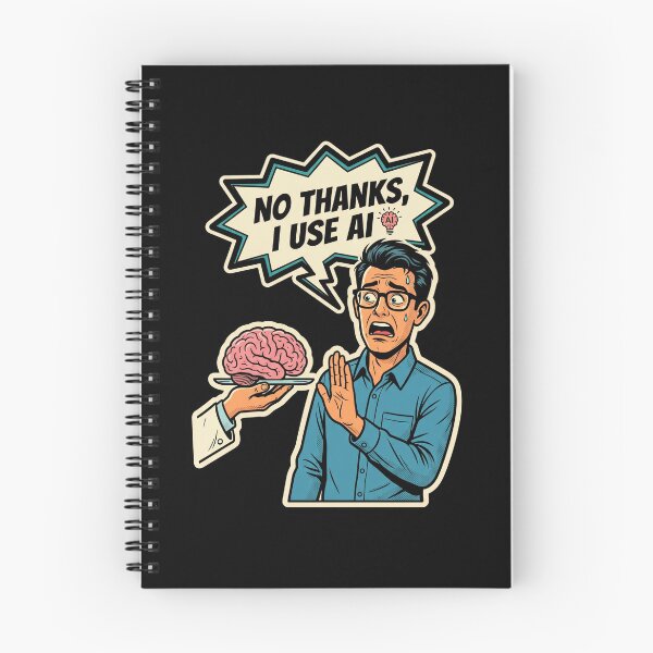 Item preview, No Thanks I Use AI Comic Tech Humor designed and sold by dudelinart.