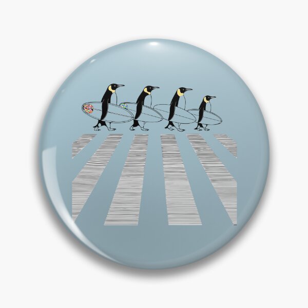 Item preview, surfer penguins on the pedestrian crossing designed and sold by hitNmiss.
