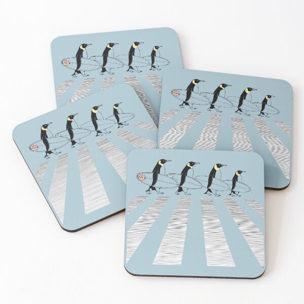 Item preview, surfer penguins on the pedestrian crossing designed and sold by hitNmiss.
