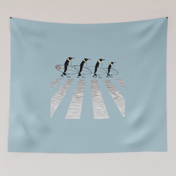 Item preview, surfer penguins on the pedestrian crossing designed and sold by hitNmiss.