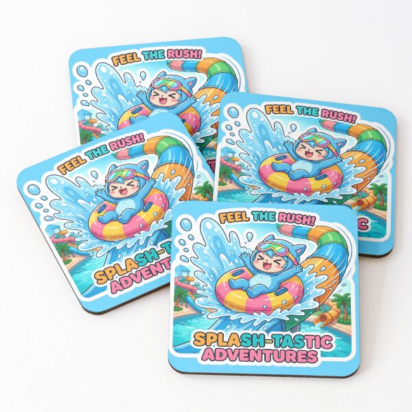 Item preview, Splash-Tastic Adventures Water Park Sticker | Cute Summer Cartoon Design designed and sold by Bhaskar Digital Art.