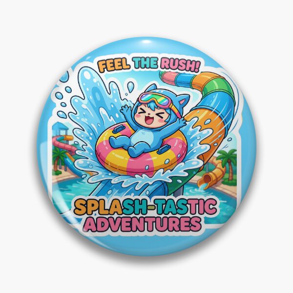 Item preview, Splash-Tastic Adventures Water Park Sticker | Cute Summer Cartoon Design designed and sold by Bhaskar Digital Art.