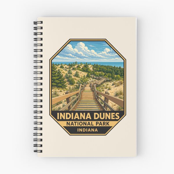 Item preview, Indiana Dunes National Park Retro Lakeshore designed and sold by Gideon Emmerich.
