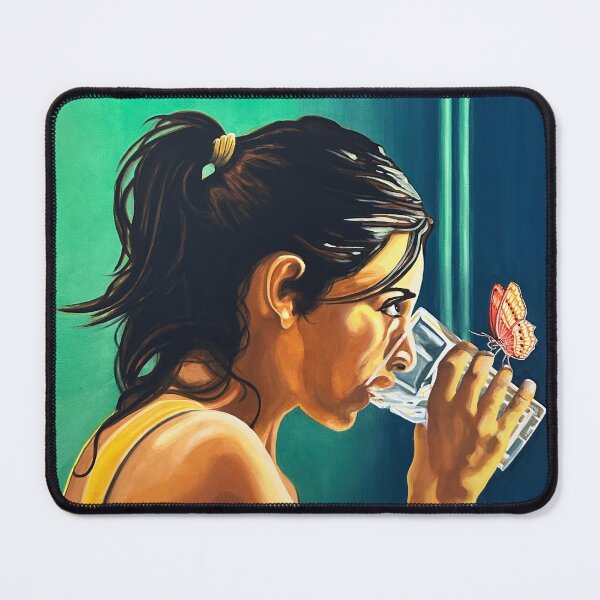 Item preview, Brunette Drinking Water Thirst Tonic Butterfly designed and sold by artecaspari.