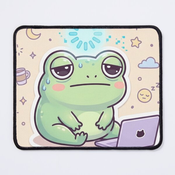 Item preview, Mentally Buffering Frog Sticker designed and sold by Elviqus Shop.