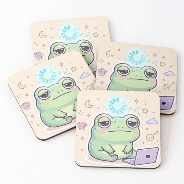 Item preview, Mentally Buffering Frog Sticker designed and sold by Elviqus Shop.