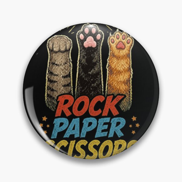 Item preview, Funny Cat Paws Rock Paper Scissors Retro Vintage Design designed and sold by haitrieuic96.