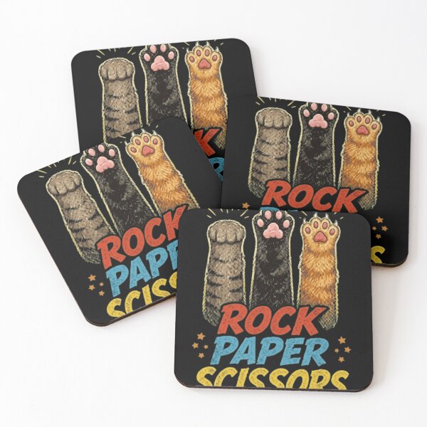 Item preview, Funny Cat Paws Rock Paper Scissors Retro Vintage Design designed and sold by haitrieuic96.