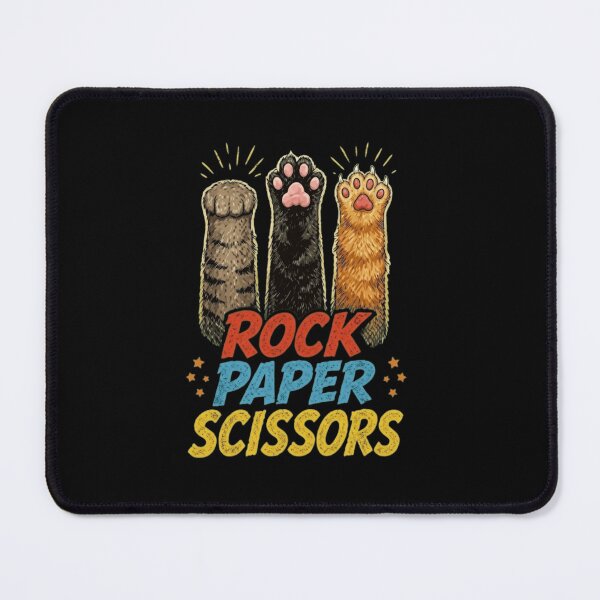 Item preview, Funny Cat Paws Rock Paper Scissors Retro Vintage Design designed and sold by haitrieuic96.